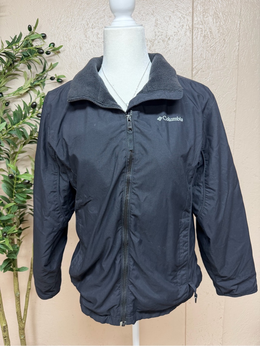 Columbia Black Women's Lightweight Fleece Collar Utility Jacket